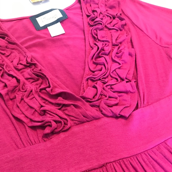 Emmelee for F.C. Fushia Ruffle Dress Sz S - Picture 10 of 14